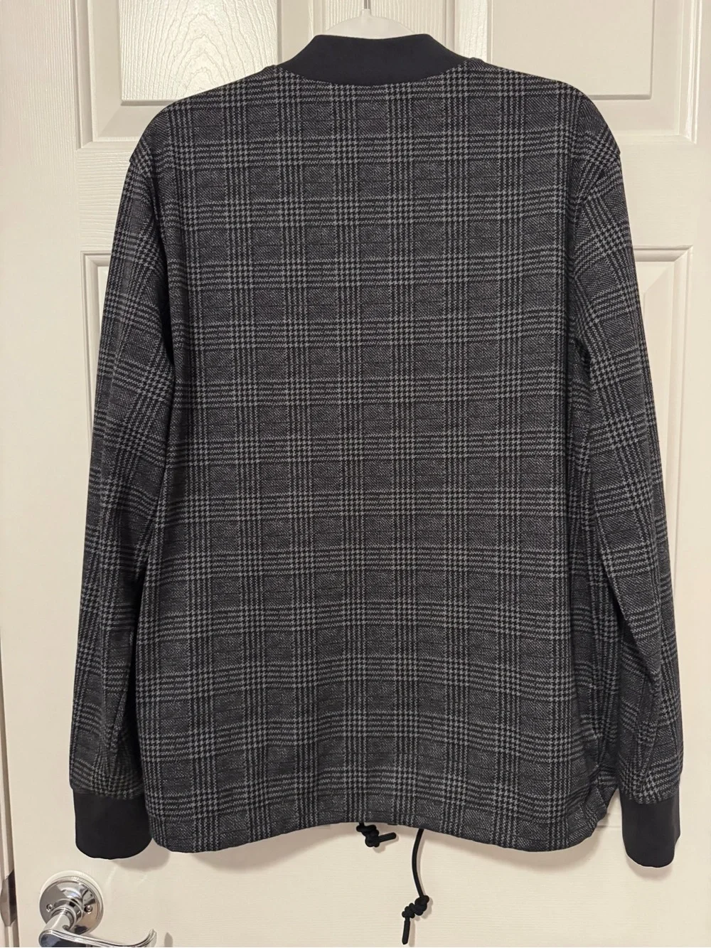 Hugo Boss Black & Gray Glen Plaid Zip Bomber Jacket